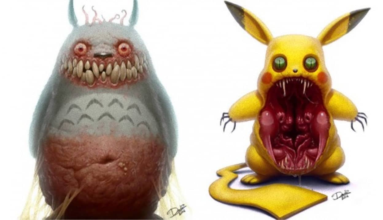 トトロが ピカチュウが 愛すべきあのキャラクターたちが悪夢のドクドクモンスターに豹変した場合 カラパイア