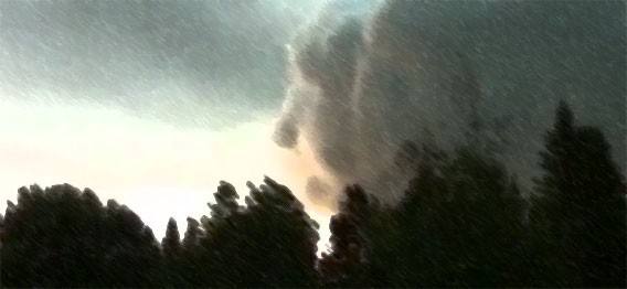 天使 悪魔 残酷な天使のテーゼ 嵐の前に現れた雲がつくる巨大な横顔 カナダ カラパイア