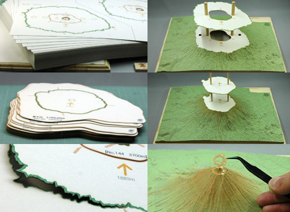 この夏 山を積み上げろ 紙で作る山岳立体模型キット やまつみ で富士山を積みあげるぞ カラパイア