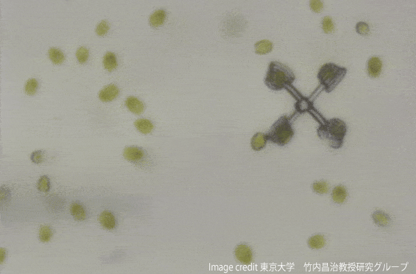 微生物が動かしてくれる極小のマイクロマシンを東京大学が開発