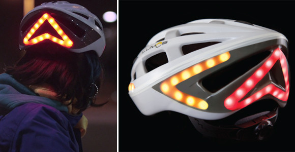 頭のライトがテコーンテコーン ウインカー ブレーキライト搭載の自転車用ヘルメットがちょっとかっこいいぞ カラパイア