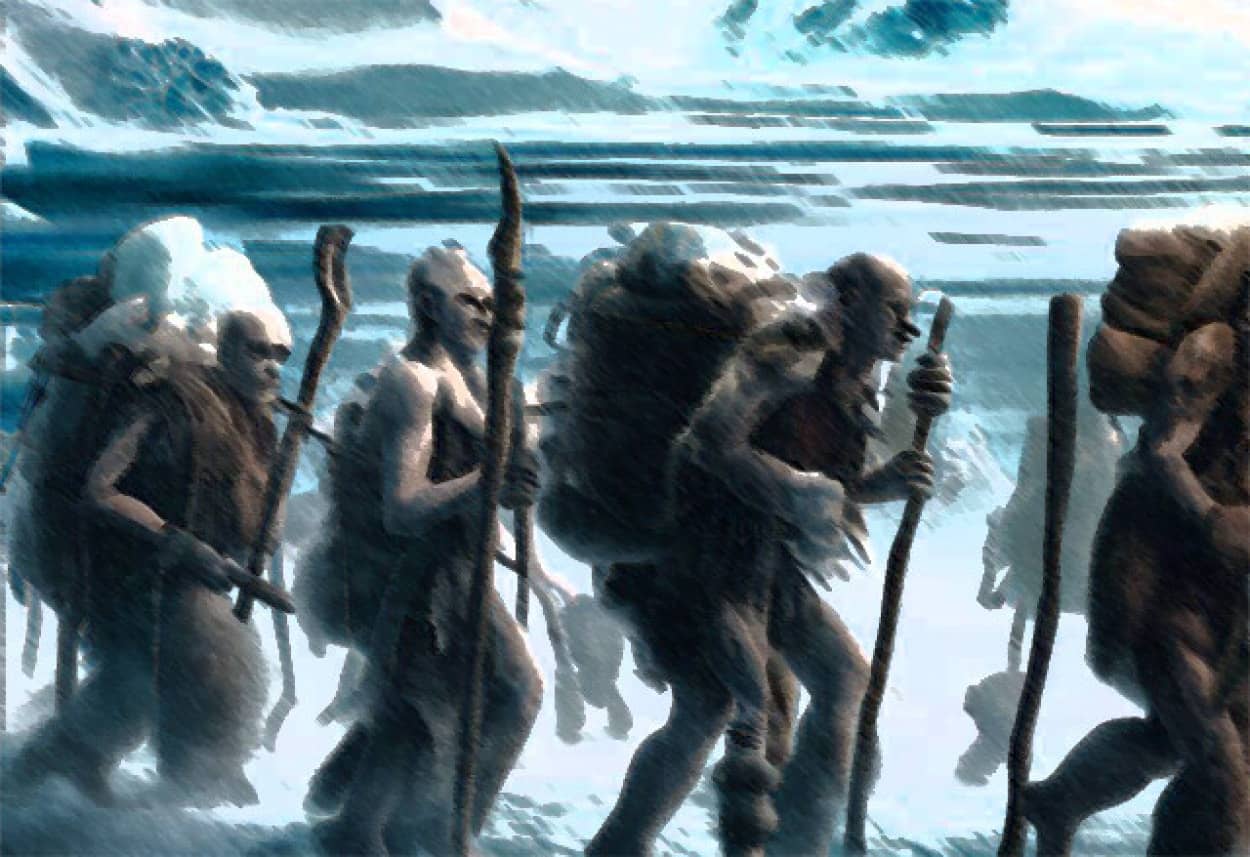 氷河期時代、中国から日本とアメリカ大陸へ人類移動の証拠