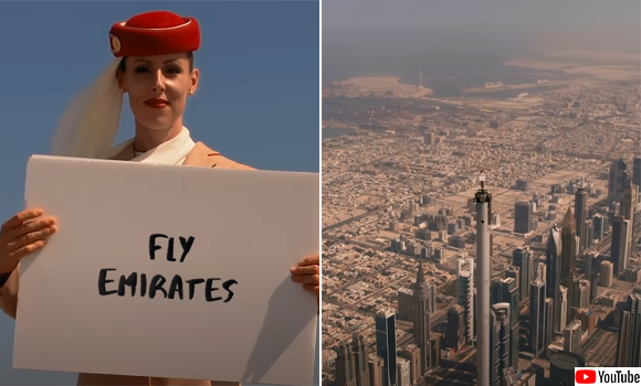 コラじゃなかった！世界一高い高層ビル「ブルジュ・ハリファ」の頂上に立つ客室乗務員