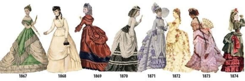 1784年から1970年まで 186年間に渡る欧米の最新女性ファッションの推移がわかるイラスト カラパイア