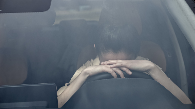 まだまだ人間捨てたもんじゃない、駐車場に車を止めて泣いていた女性を見た親子の配慮にグっとくる
