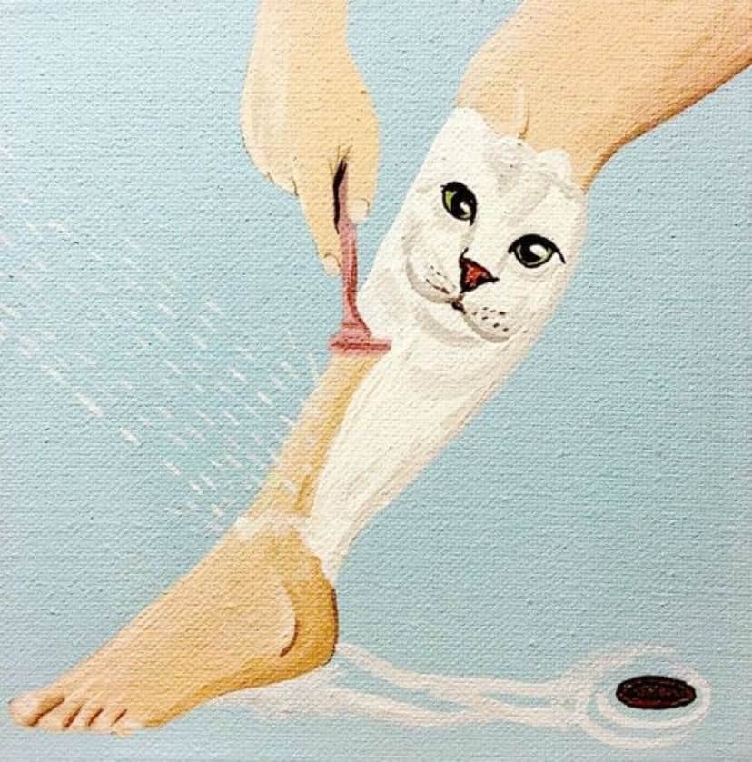 猫が好きすぎてあらゆるものに猫を混ぜ込んでしまった 奇妙でシュールな猫絵画 カラパイア