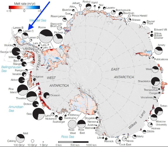南極の棚氷に大きな亀裂 新たなる巨大氷山が誕生の見込み Nasa カラパイア 南極の棚氷に大きな亀裂 新たなる巨大氷山が誕生の見込み Nasa カラパイア