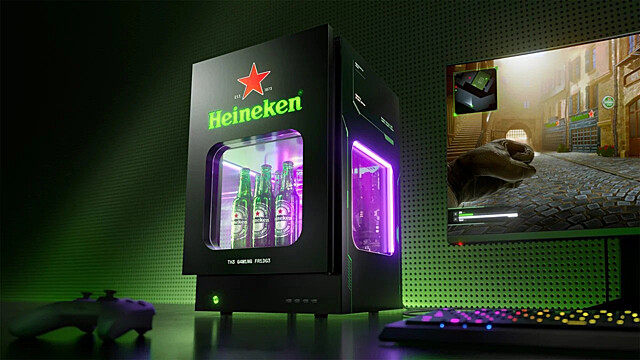 PCと飲み物を同時に冷やすゲーミング冷蔵庫。ビール会社のハイネケンが開発