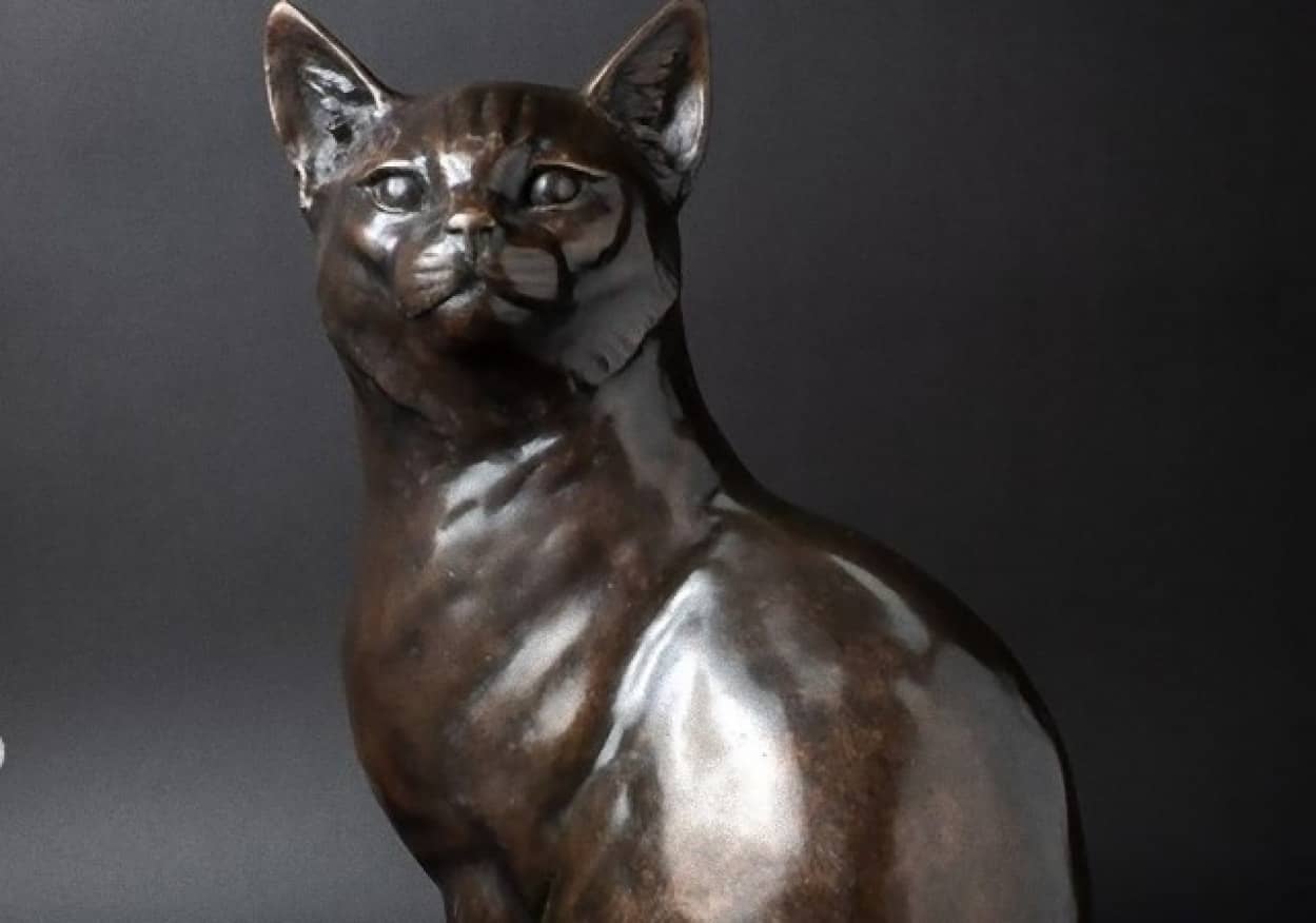 大学に住み続け存命中に銅像が立った猫