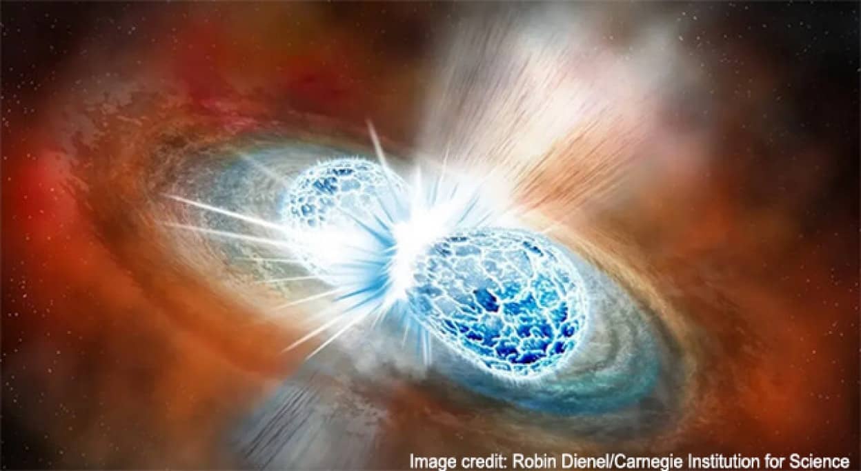 中性子星の融合が宇宙で金を生み出すことを発見