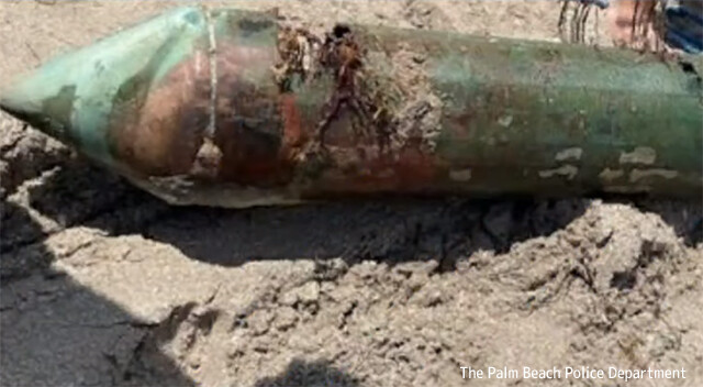 ダイバーが海で発見した緑色の円筒形をした謎の物体。第二次世界大戦時の遺物か？