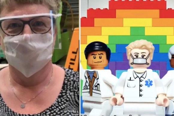 ブロックのレゴ、医療従事者のためにプラスチック製フェイスバイザーを製造（デンマーク）