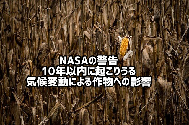 今後10年以内に気候変動による農作物への影響が起きる。NASAが信頼性の高いシミュレーション結果を公開