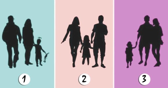 3種の家族のシルエット どれが一番偽の家族に見える 選んだ答えであなたの深層心理を探る診断テスト 占い カラパイア