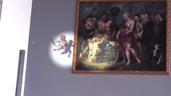 ルーベンスの絵画からキューピットが抜け出して動き回る 新感覚プロジェクトマッピング ベルギー空港 カラパイア ルーベンスの絵画からキューピットが抜け出して動き回る 新感覚プロジェクトマッピング ベルギー空港 カラパイア