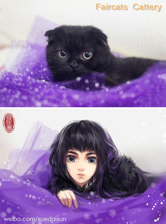 ネット上で人気の犬や猫などの写真の構図をそのままに 漫画風に擬人化させてみた カラパイア