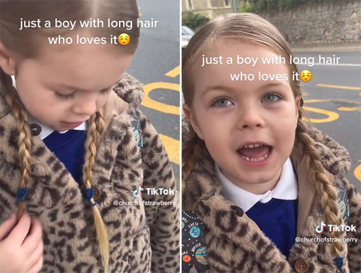 4歳の息子の長い髪を非難された母親