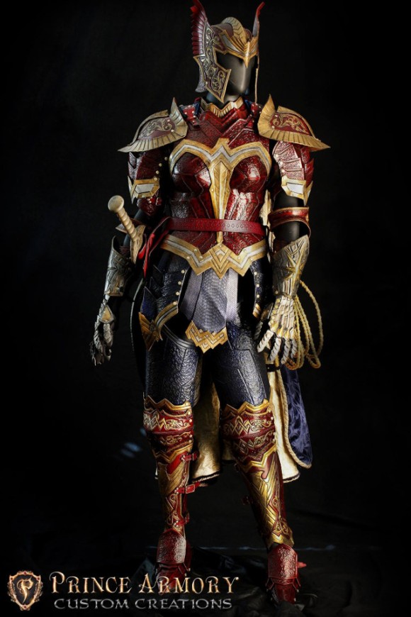 中世ファンタジー風に女戦士の鎧を革でハンドメイド ワンダーウーマンバトルアーマー カラパイア