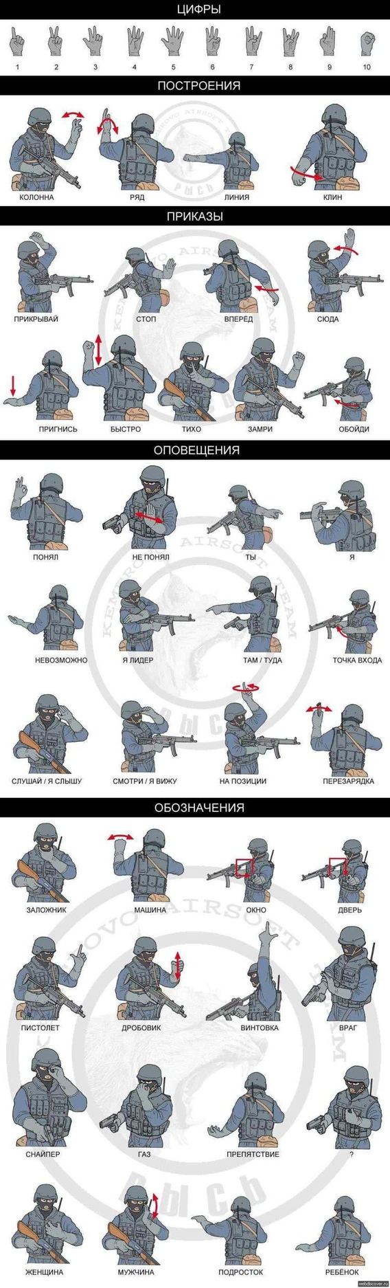 図解 アメリカの特殊部隊 Swatの戦術的サイン カラパイア