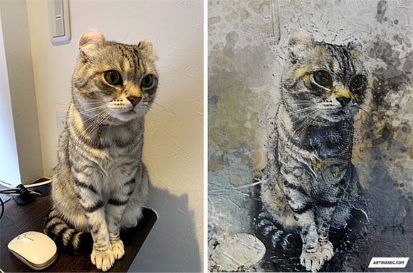 AI（人工知能）が愛するペットを様々な画風の素晴らしい絵画に加工してくれるサービスが登場