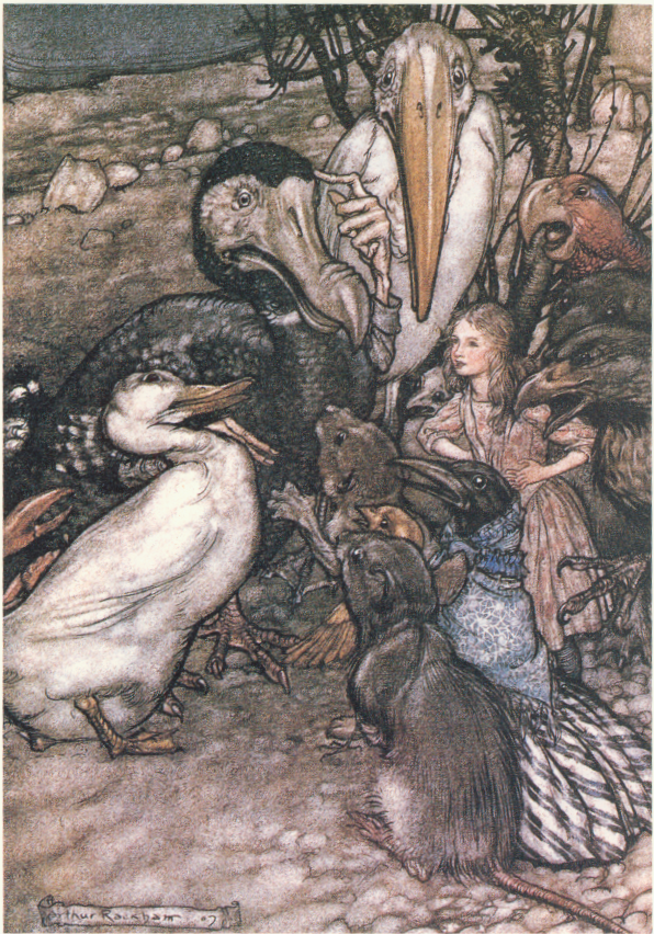 アーサー・ラッカム 不思議の国のアリス 画像 挿絵 : 著作権切れ