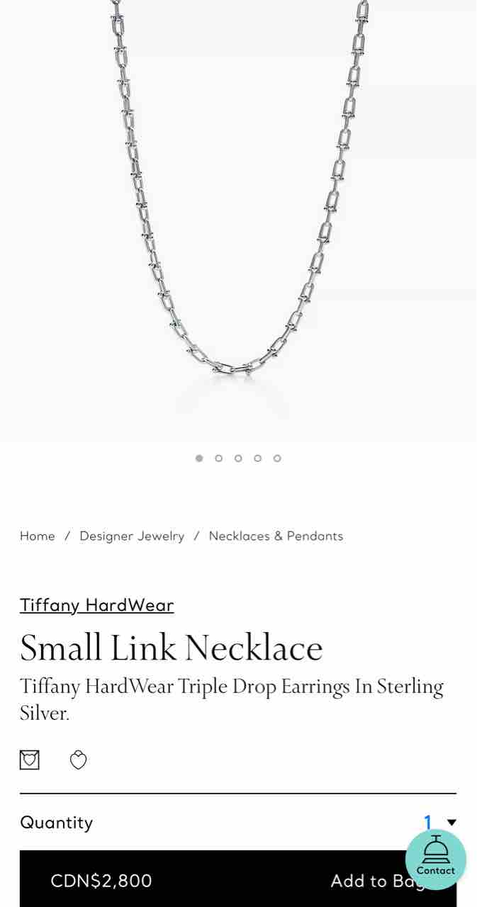 念願の！Tiffanyハードウェア スモール リンク ネックレス : 肉食系