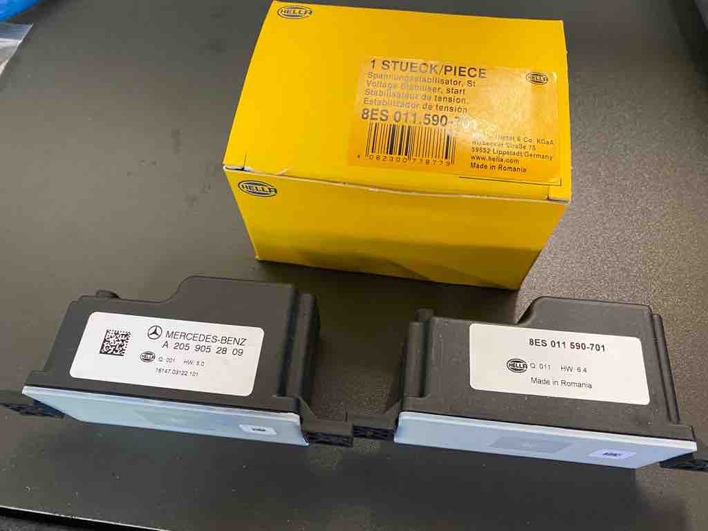 新品 HELLA社製 ベンツ W205等 バックアップバッテリー ベンツ HELLA製 ボルテージコンバーター W205 W213 W222 W217