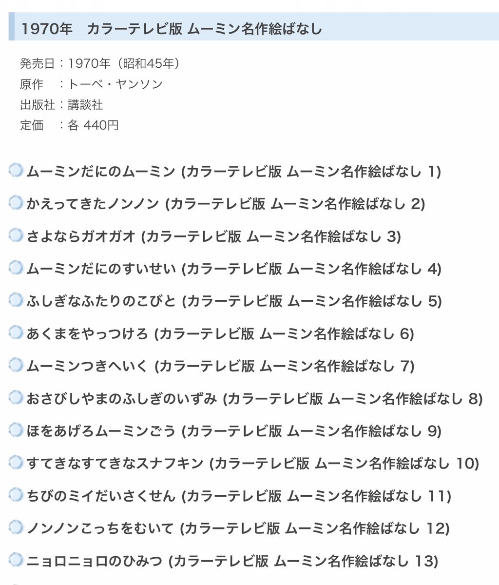 ムーミン　1960-70年代　切り抜き？ ムーミン 1960-70年代 切り抜き？