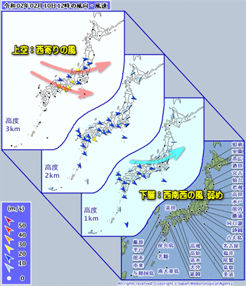 ウィンドプロファイラグラフ12時から04時200211