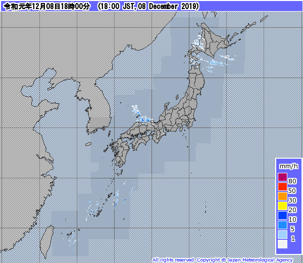 全国レーダー191209