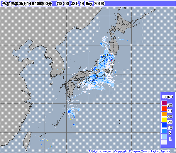 全国レーダー06時まで190515