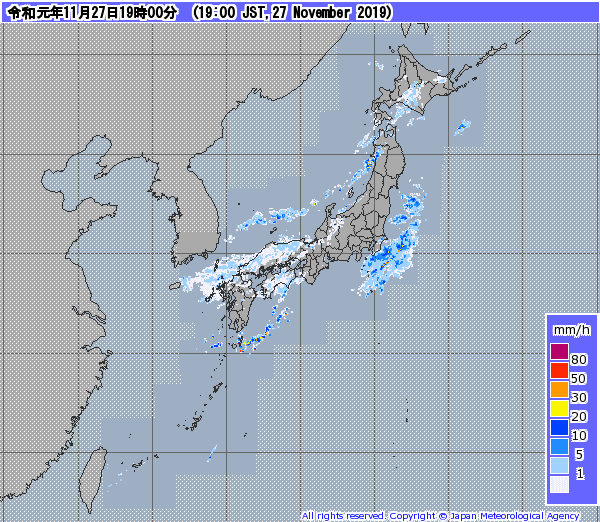 全国レーダー07時まで191128