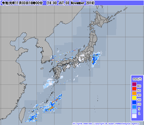 全国レーダー06時まで191104