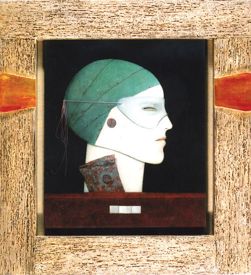 牛島義弘、【孵卵床】、希少な大判額装用画集より、美品、日本人画家 牛島義弘、【孵卵床】、希少な大判額装用画集より、美品、日本人