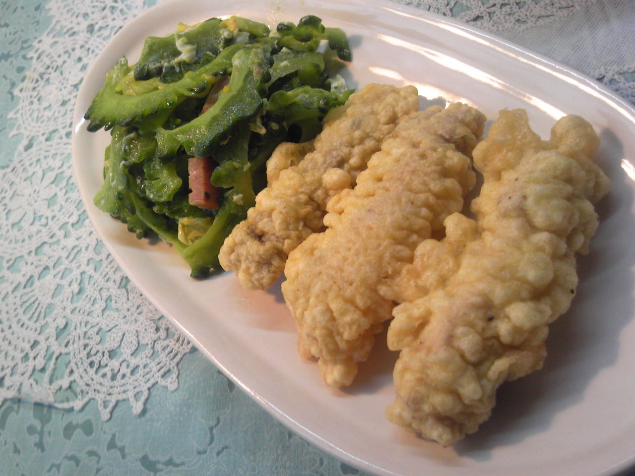 昼ご飯 豚足の八丁味噌煮とかじきの沖縄天ぷら みいこの部屋 昼ご飯 豚足の八丁味噌煮とかじきの沖縄天ぷら みいこの部屋