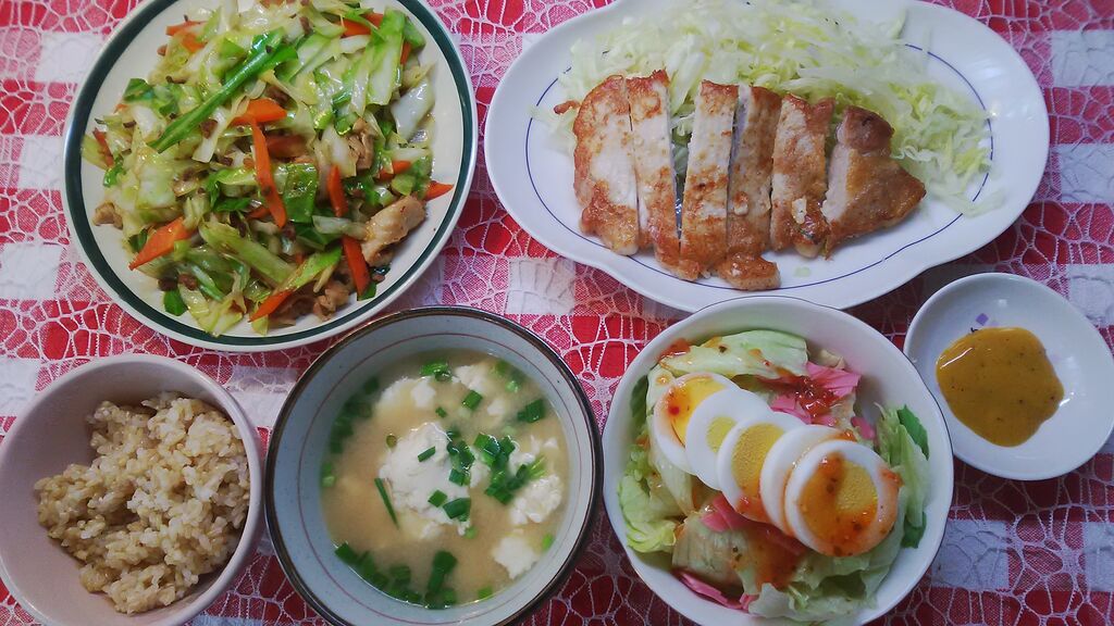 豚ロースのピカタとゆし豆腐でお昼ご飯 みいこの部屋