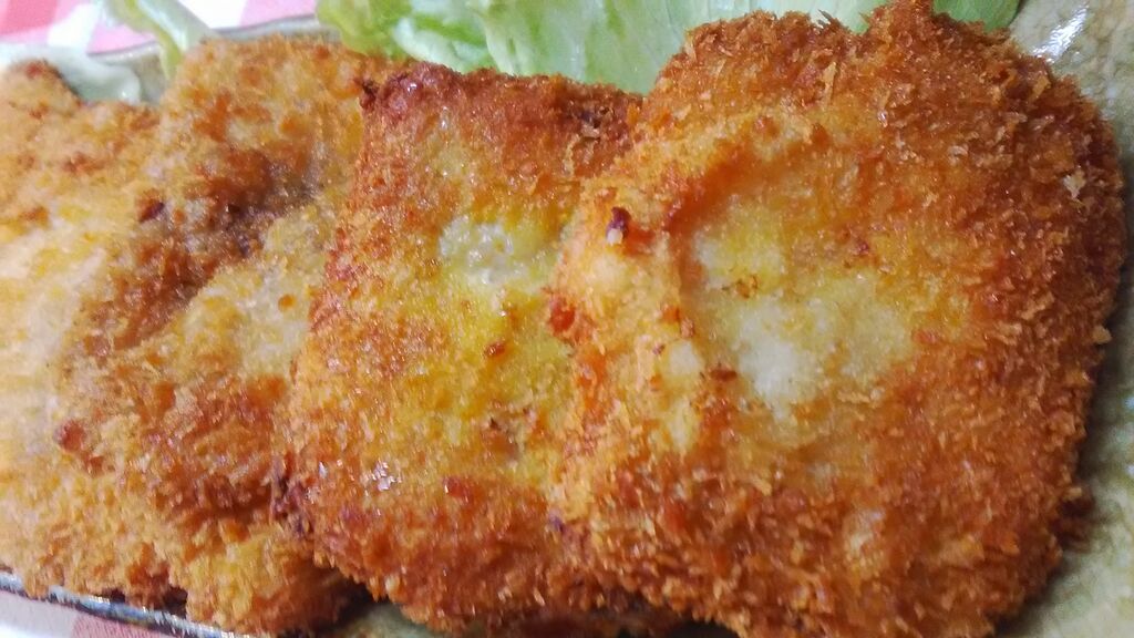 海老チリソースとカジキフライとゴーヤー炒めでお昼ご飯 みいこの部屋