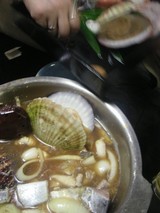 沖すき炊いてるとこ