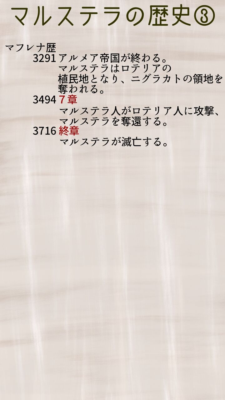 設定資料 小説 氷の塔 歴史 オリジナル ありふぁんとの串