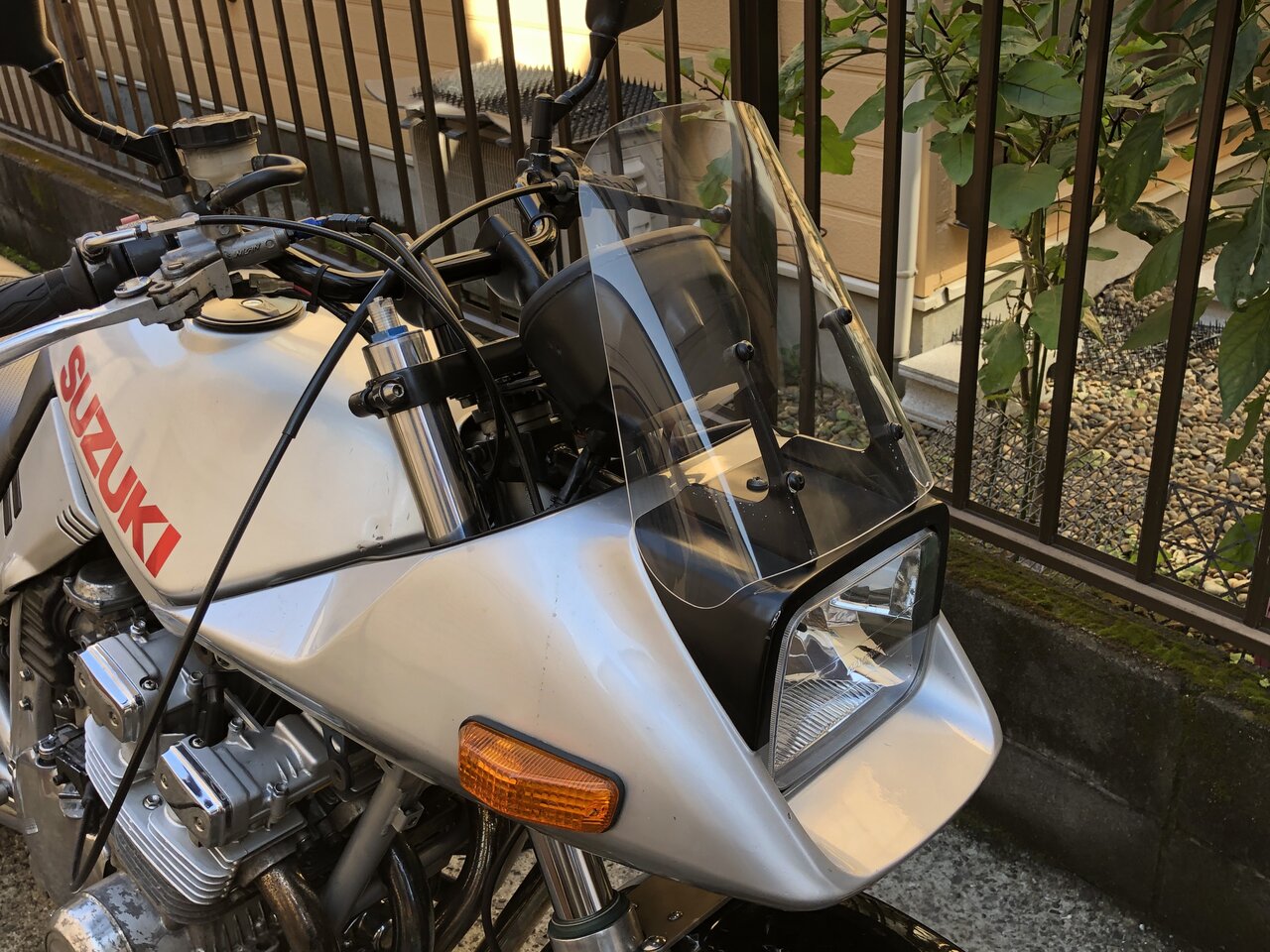 1982年式GSX750S ナナハンKATANAの当時の耕運機ハンドル
