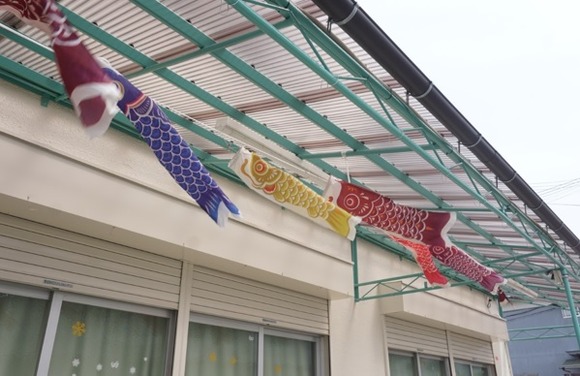 妙見坂自治会館 鯉のぼり 20250418-4