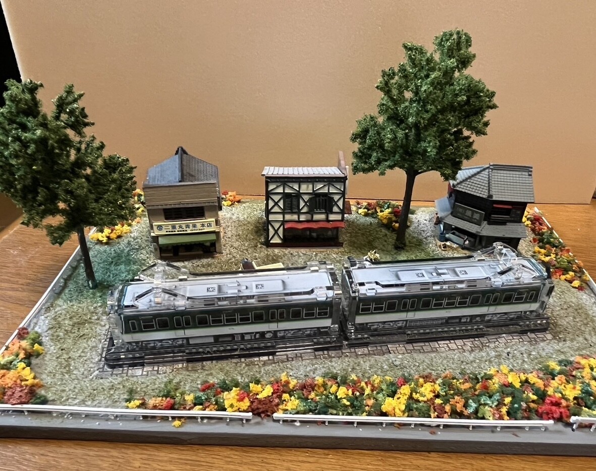 ちょっと珍しい京阪電車の立体アクスタ。「3Dアクデン」交野市内 ちょっと珍しい京阪電車の立体アクスタ。「3Dアクデン」交野市内