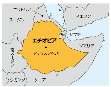 エチオピア地図