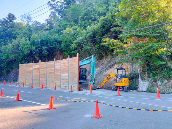 磐船神社近くの崖 20240721-10
