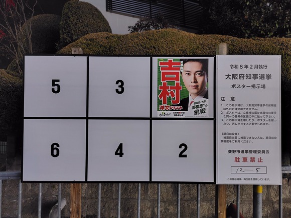 大阪府知事選挙 ポスター