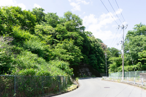 南星台バス停 崖の工事 202406058