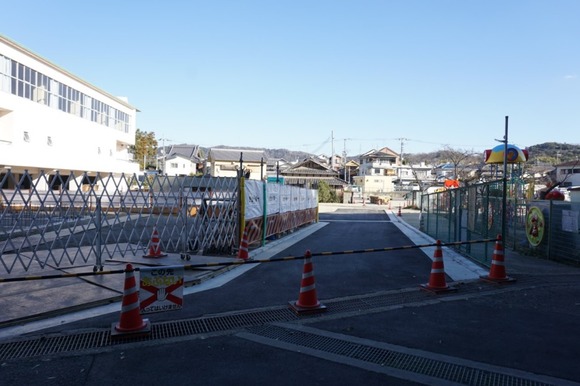 星田会館の横で消防団の車庫が建設されてる！地域防災拠点にもなるみたい