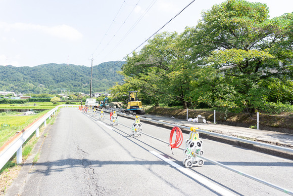 交野高校横の道路工事 20240909-11