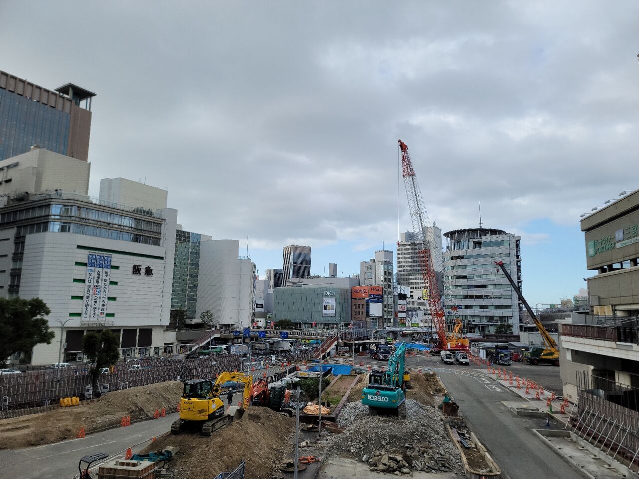 JR神戸線三ノ宮駅の新ビル建設予定地の風景。 : 第二京阪学研都市線紹介