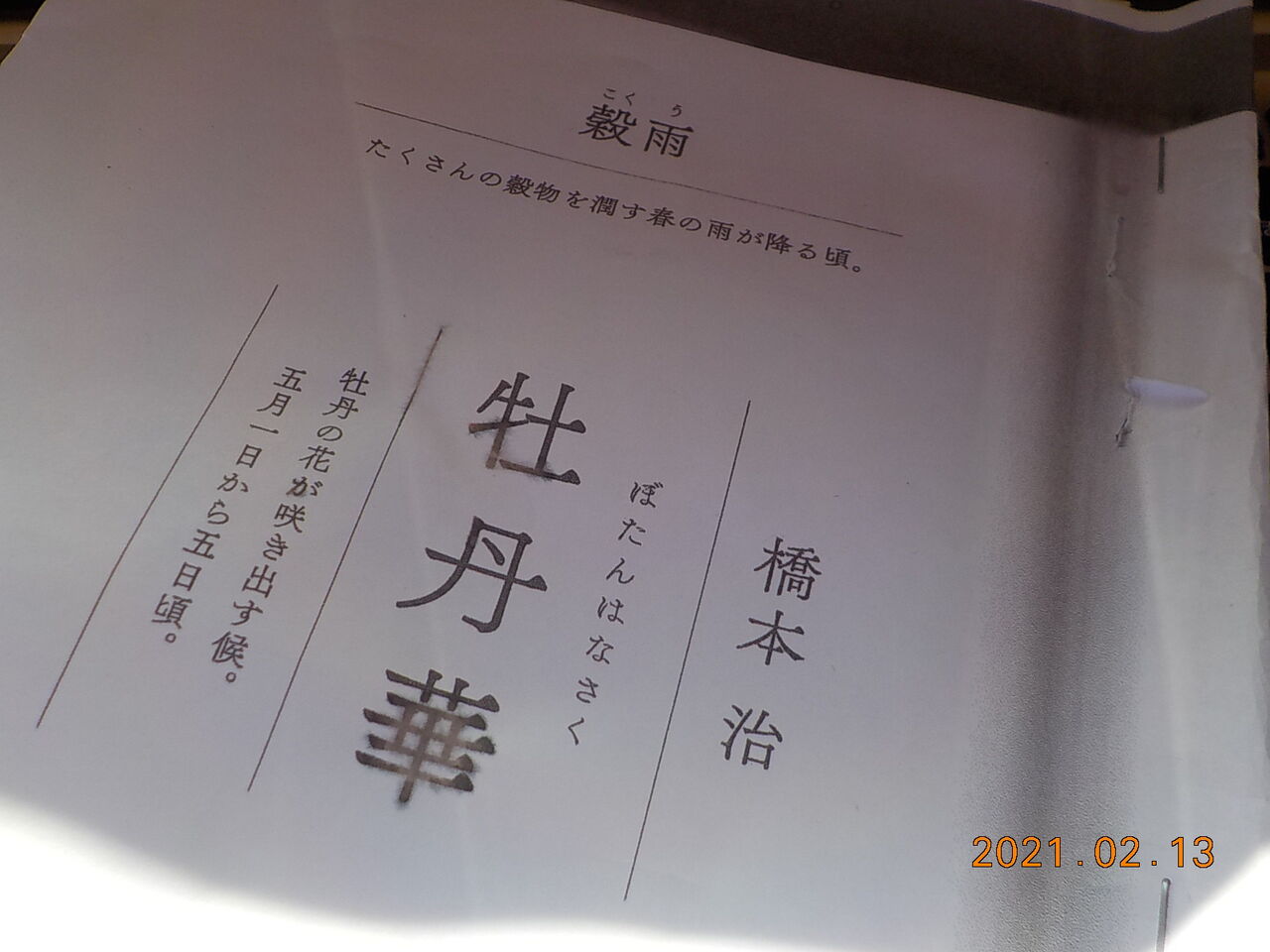 白州の杜からブログ 21年02月13日